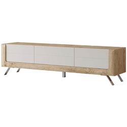 Set mobila Helvetia Kasai 2D1S Gold Oak/Cashmere + Space Meble Astra Cosmic 160 Gray + Halmar Aura White Thumb