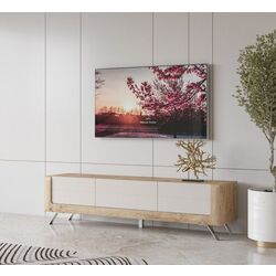 Set mobila Helvetia Kasai 2D1S Gold Oak/Cashmere + Space Meble Astra Cosmic 160 Gray + Halmar Aura White Thumb