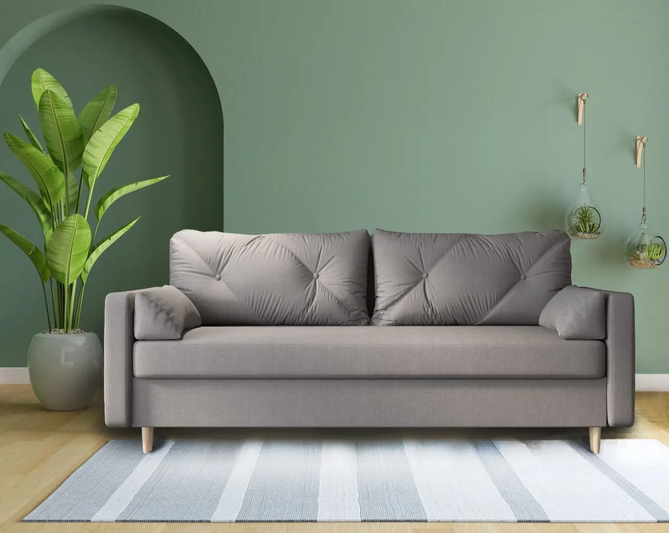 Set mobila Helvetia Kasai 2D1S Gold Oak/Cashmere + Space Meble Astra Cosmic 160 Gray + Halmar Aura White