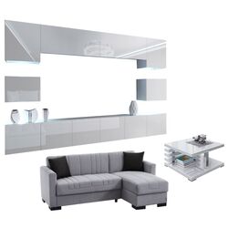 Set mobila Smad Luxi (White Gloss/Gray Light)