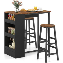 Set masa scaune Costway JV12184CF (Brown) Thumb