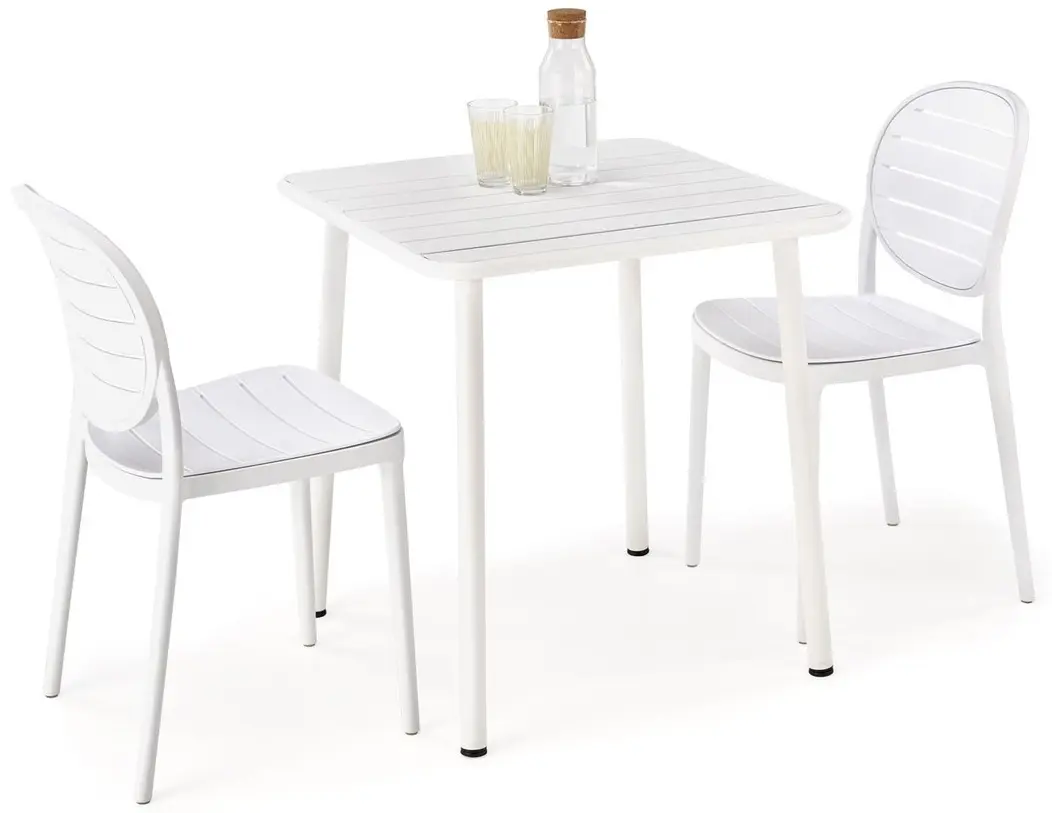 Set mobilier pentru terasa Halmar Bosco 70x70 + K529 1+2 (White)