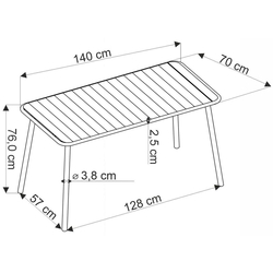Set mobilier pentru terasa Halmar Bosco + K529 1+2 (Black) Thumb