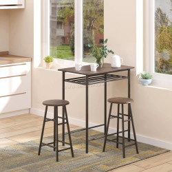 Комплект барной мебели Homcom 835-297BK (Black/Oak)