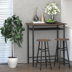 Set mobilier de bar Homcom 835-297BK (Black/Oak) Thumb