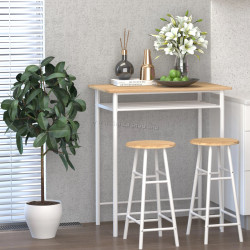 Set mobilier de bar Homcom 835-297WT (White)