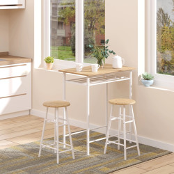 Set mobilier de bar Homcom 835-297WT (White) Thumb