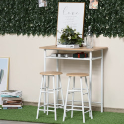 Set mobilier de bar Homcom 835-297WT (White) Thumb