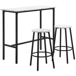 Set mobilier de bar Homcom 835-943V01WT (White/Black) Thumb