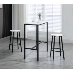 Set mobilier de bar Homcom 835-943V01WT (White/Black) Thumb