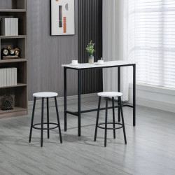 Set mobilier de bar Homcom 835-943V01WT (White/Black) Thumb