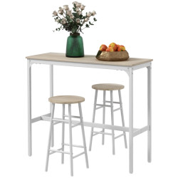Set mobilier de bar Homcom 83A-048V80AK (Oak/White) Thumb