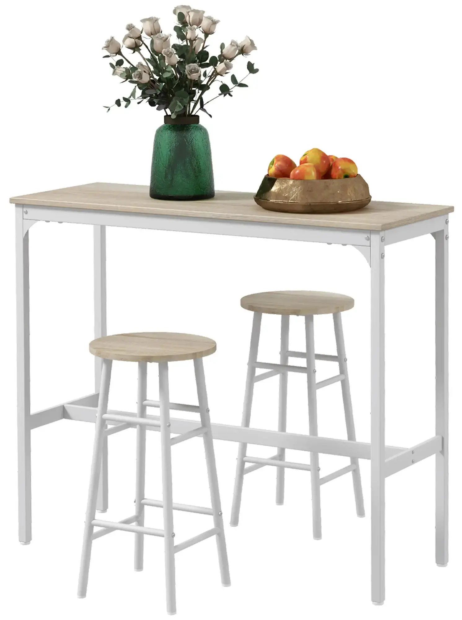 Set mobilier de bar Homcom 83A-048V80AK (Oak/White) - 3