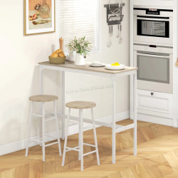 Комплект барной мебели Homcom 83A-048V80AK (Oak/White)