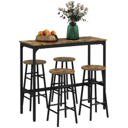 Set mobilier de bar Homcom 83A-048V81RB (Rustic Brown) Thumb