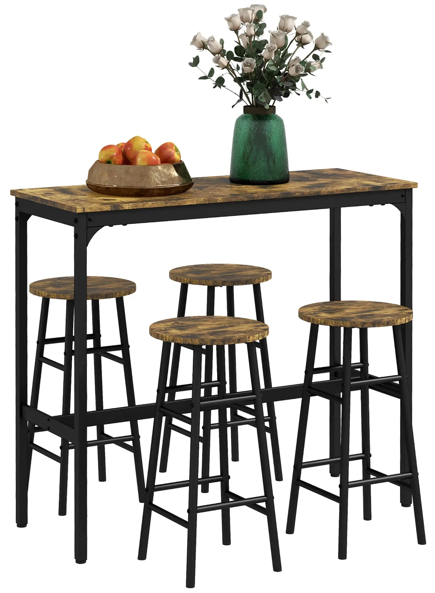 Set mobilier de bar Homcom 83A-048V81RB (Rustic Brown) - 2