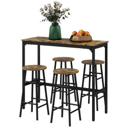 Set mobilier de bar Homcom 83A-048V81RB (Rustic Brown) Thumb