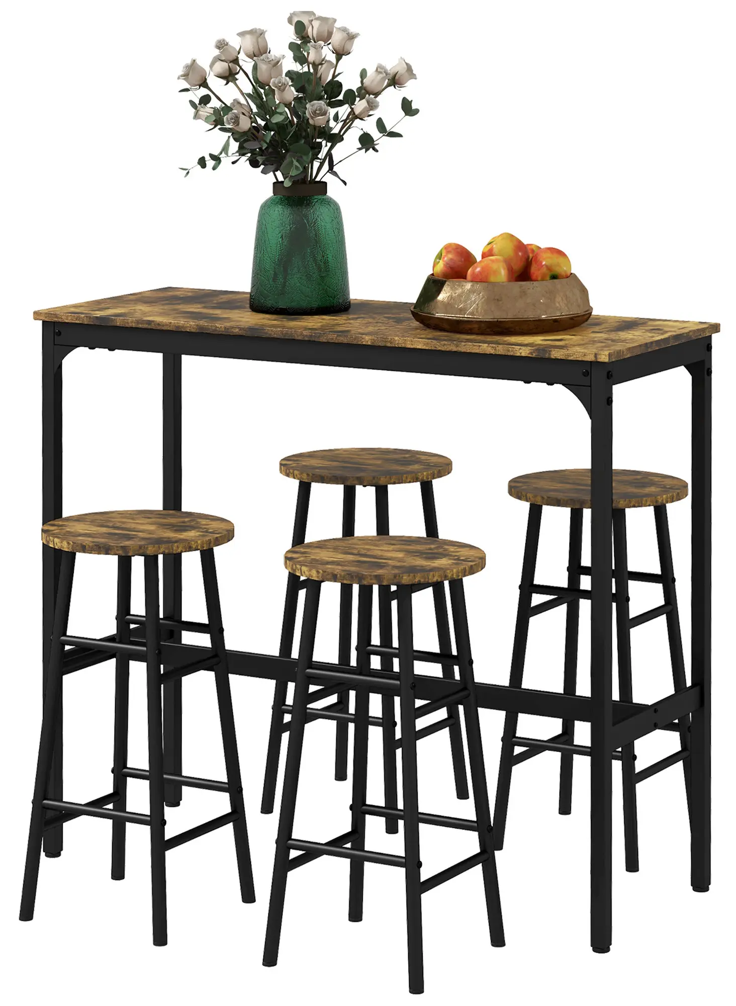 Set mobilier de bar Homcom 83A-048V81RB (Rustic Brown) - 3