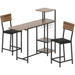 Set mobilier de bar Homcom 83A-228V00BN (Brown/Black) Thumb