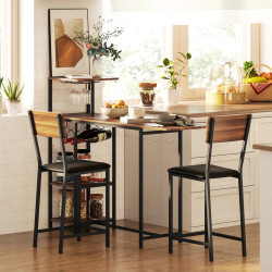 Комплект барной мебели Homcom 83A-228V00BN (Brown/Black)