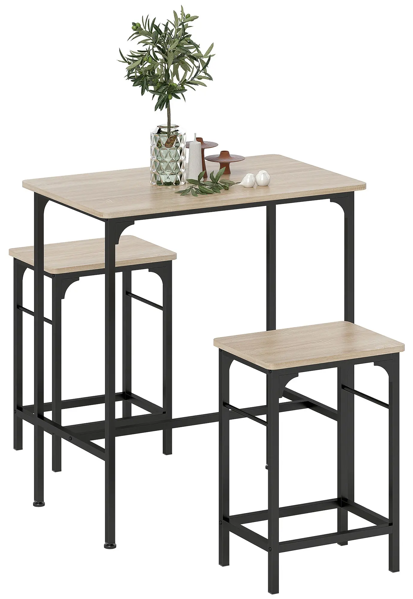 Комплект барной мебели Homcom 83A-265V00ND (Natural/Black) - 3