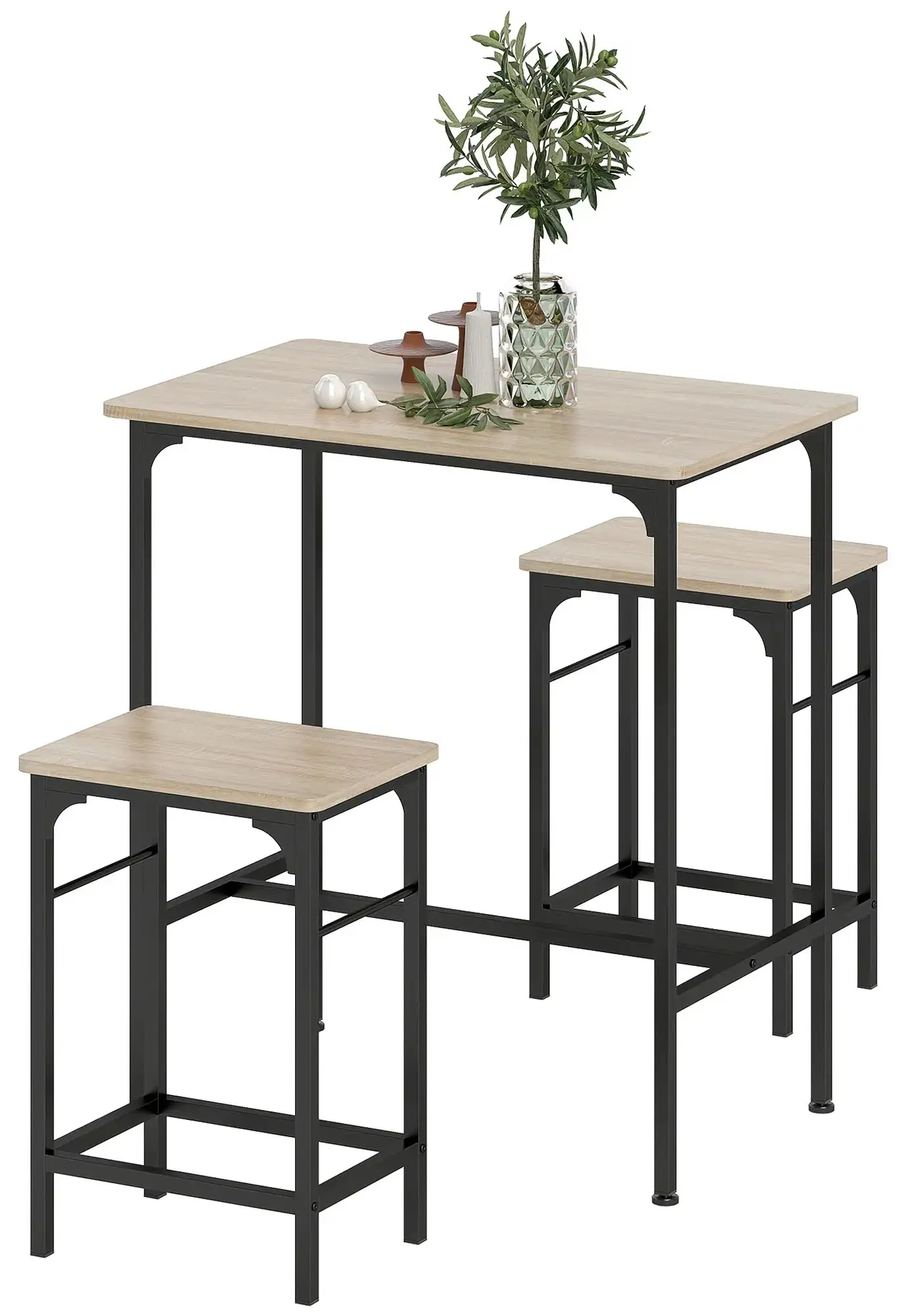 Комплект барной мебели Homcom 83A-265V00ND (Natural/Black) - 4