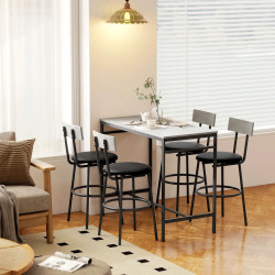 Set masa si scaune de bar Homcom 83A-321V00LG (Concrete Grey/Black) Thumb