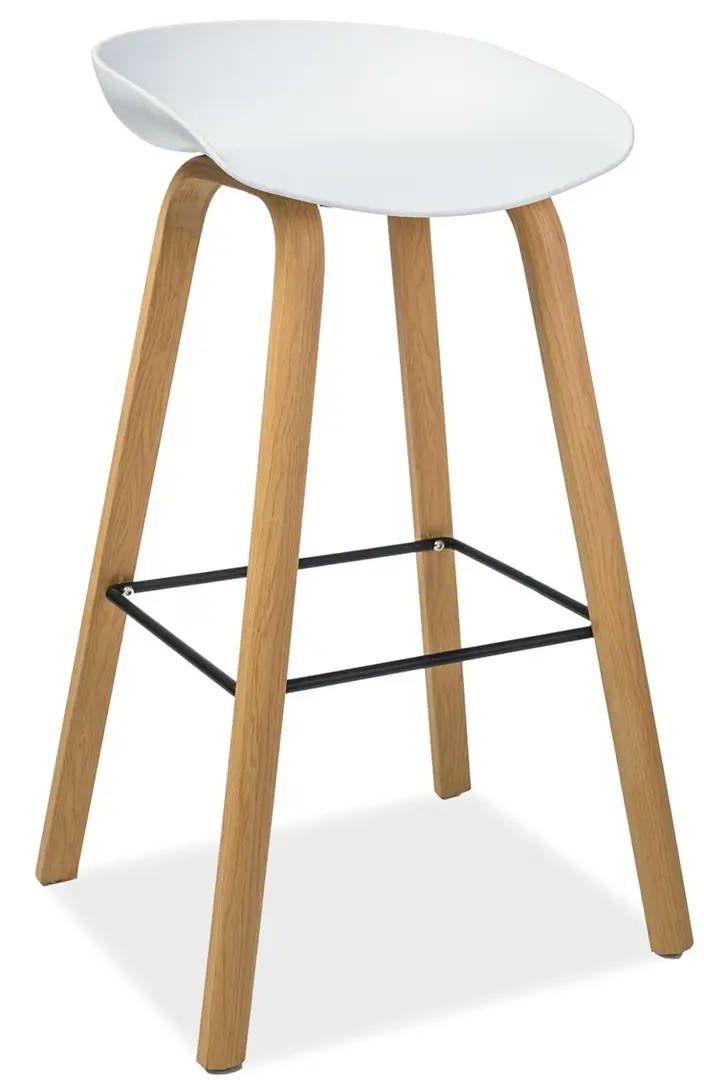 Set mobilier pentru bar Tempo Kondela Imam + Signal Sting 1+2 (White/Oak)