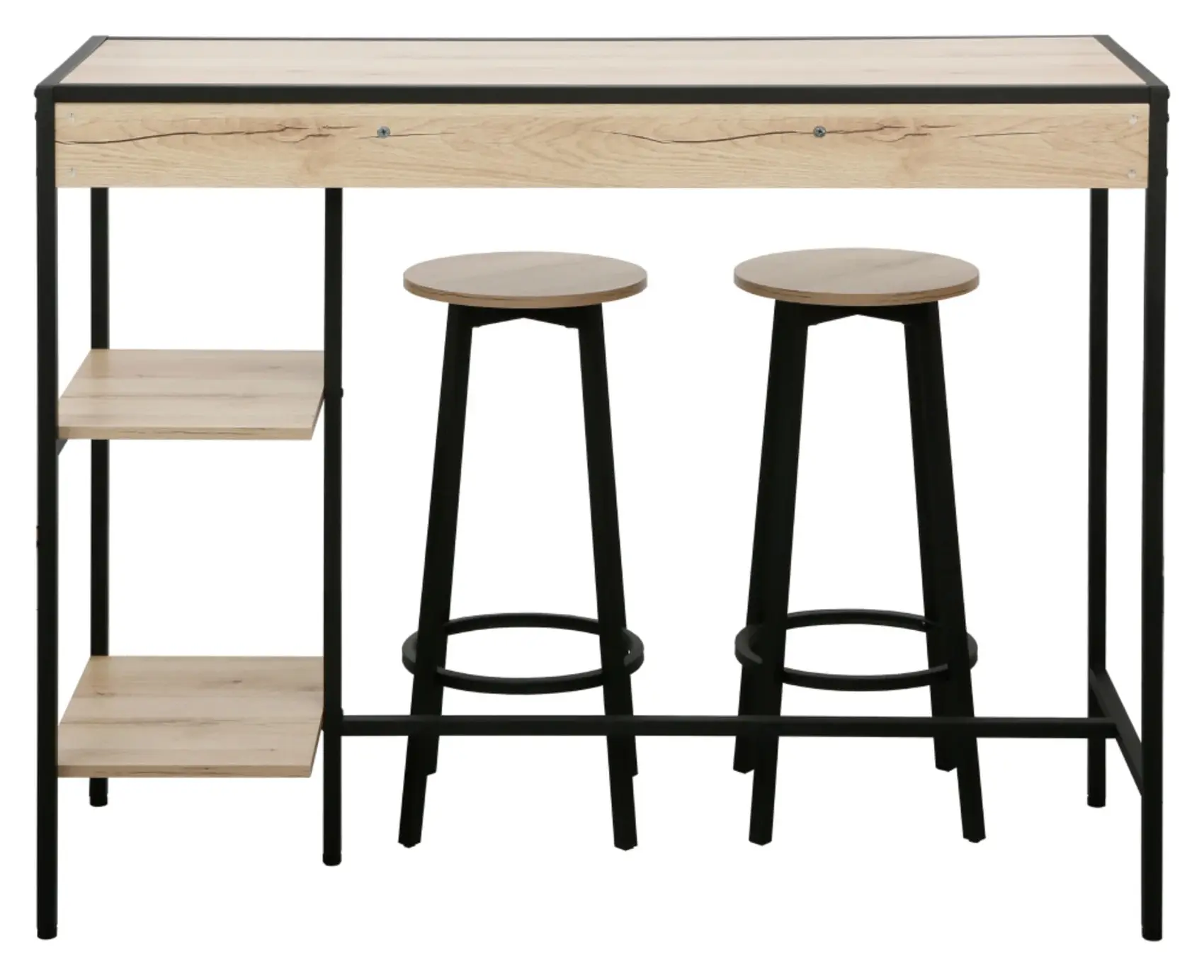 Комплект барной мебели Tempo Kondela Pohos (Oak/Black) - 3