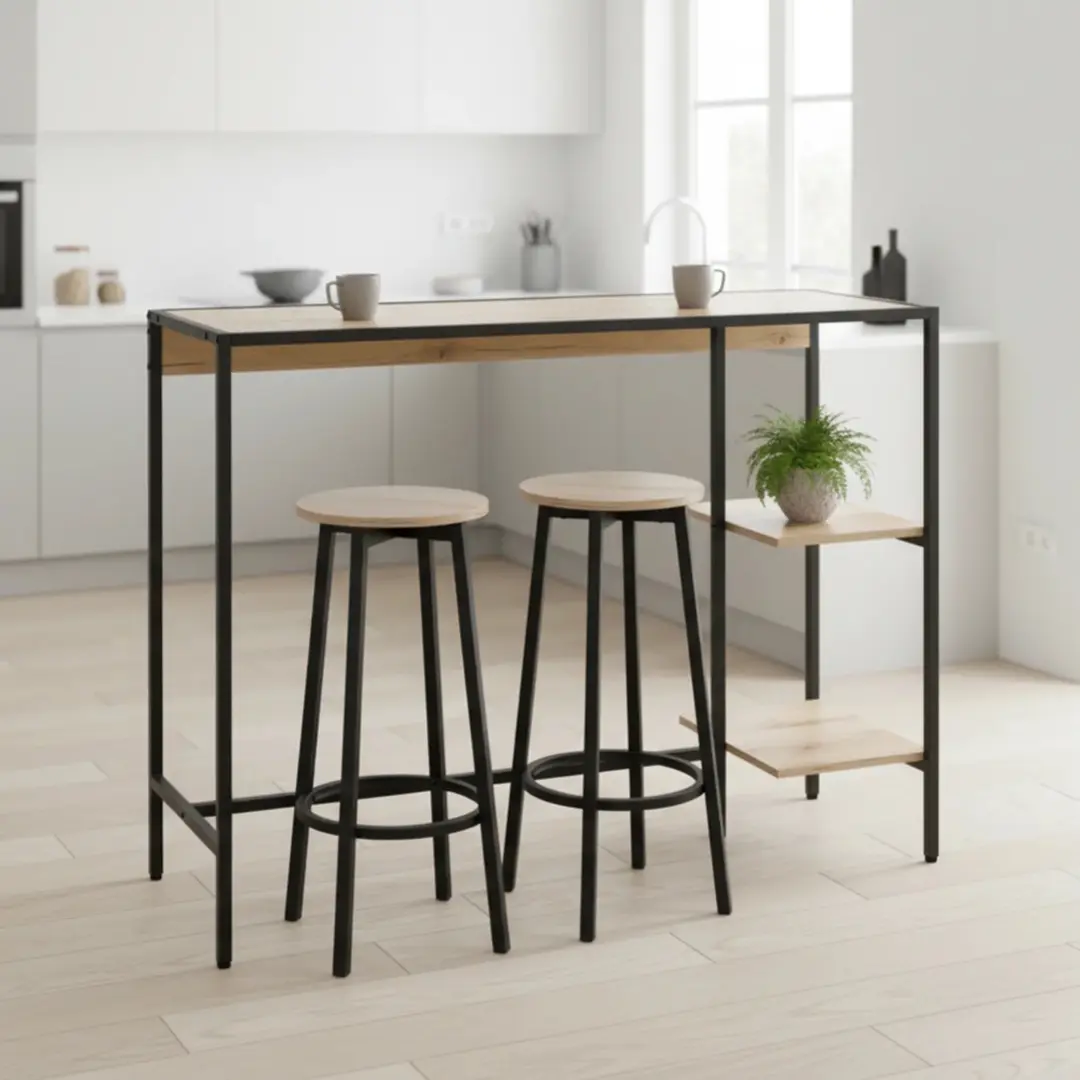 Комплект барной мебели Tempo Kondela Pohos (Oak/Black)