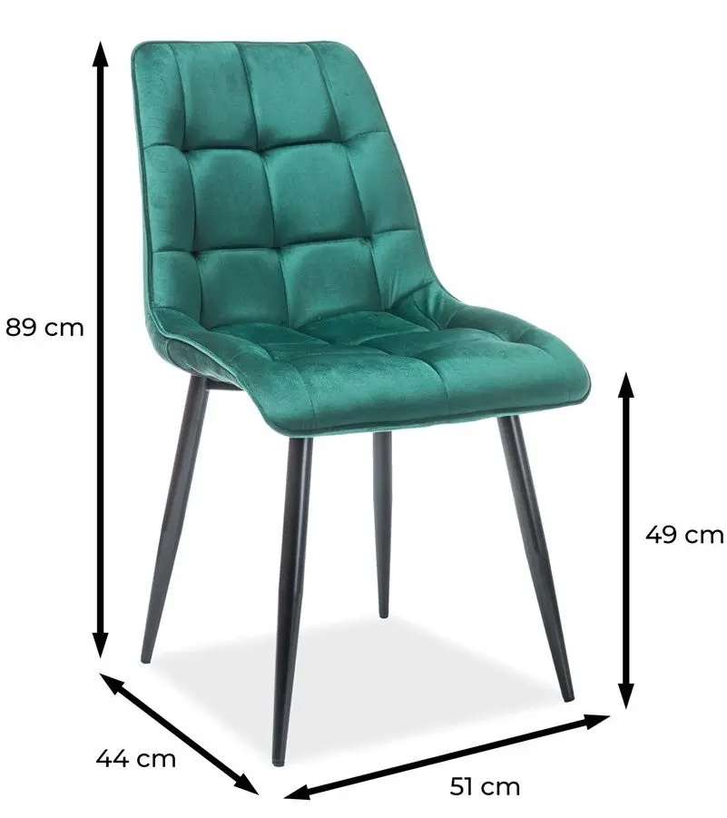 Set mobila pentru bucatarie Akord Oliwia 2.4m White + Prospero Meva White Gloss/Black Gloss + Signal Chic Velvet Green/Black