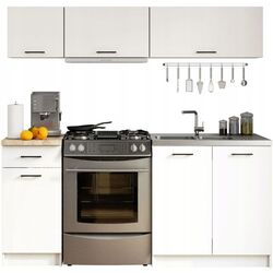 Набор мебели для кухни Akord Oliwia G1 1.8м White + Marcel Prod KC-6 RO White + Jumi Eva SD-972568 White Thumb