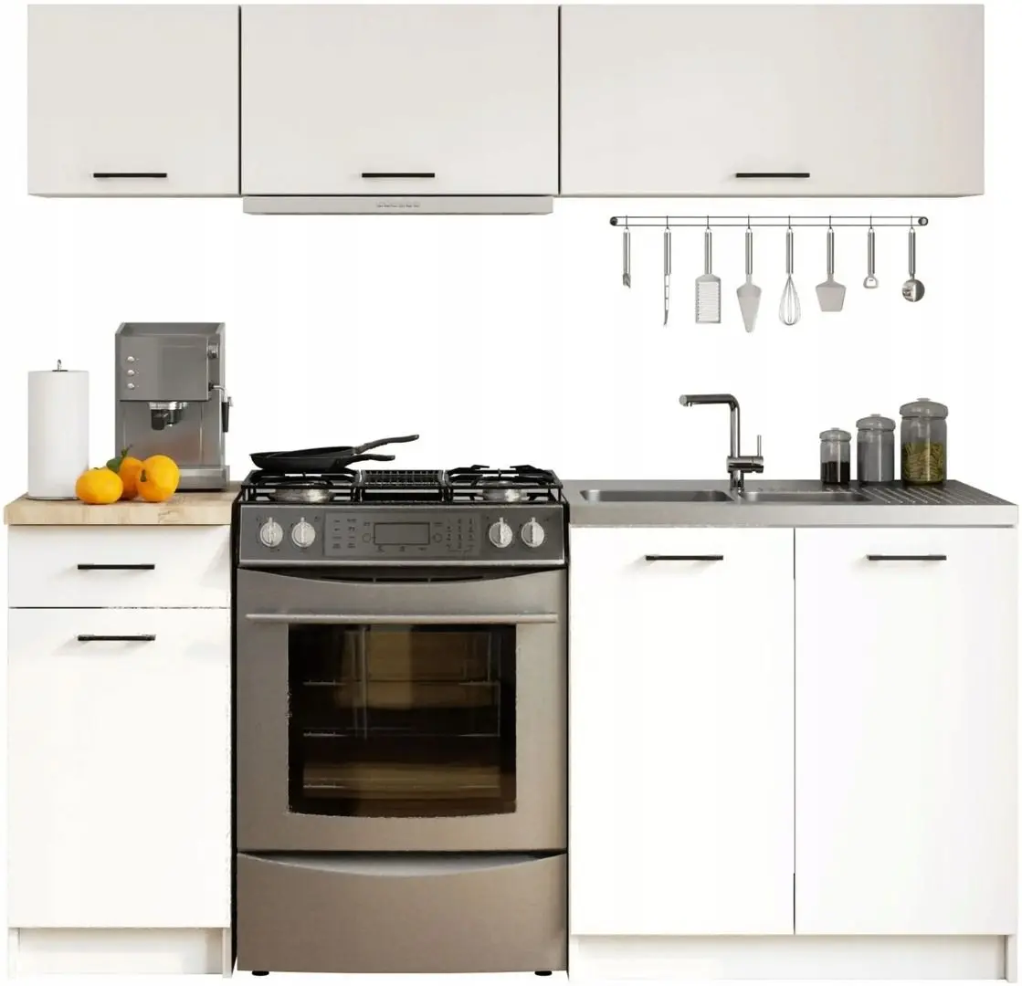 Набор мебели для кухни Akord Oliwia G1 1.8м White + Marcel Prod KC-6 RO White + Jumi Eva SD-972568 White - 14