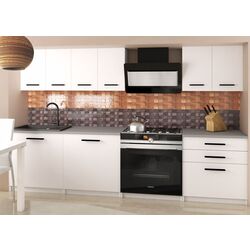 Set mobila pentru bucatarie Belini Sonik2 TOR SONIK2/3/WT/WT/0/B1 1.8m White Watt + Signal Damar 100x60 White + Modern Samba 2230/2300 Black/Snow White Thumb