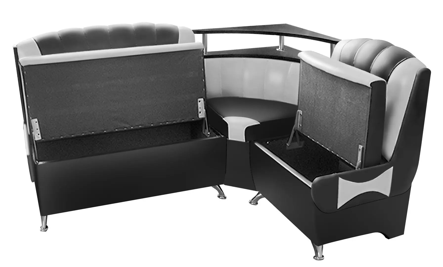 Set mobila pentru bucatarie Belini Sonik2 TOR SONIK2/3/WT/WT/0/B1 1.8m White Watt + Signal Damar 100x60 White + Modern Samba 2230/2300 Black/Snow White