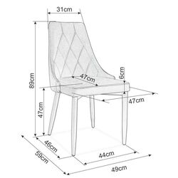 Set mobila pentru bucatarie Haaus Kara 1.8m White/Anthracite + Prospero Bronx White/Stone + Signal Trix B Velvet Black/Gray Thumb