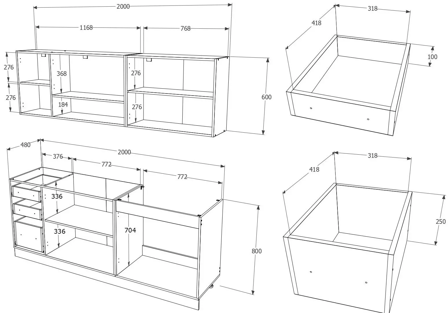 Set mobila pentru bucatarie Haaus Parma 2.0m Dark Sonoma Oak/White + Prospero Bronx Stone/White Gloss + Modern Sofy 2300/2230 Right White/Black