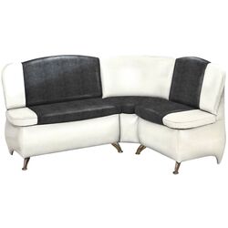 Set mobila pentru bucatarie Haaus Parma 2.0m Dark Sonoma Oak/White + Prospero Bronx Stone/White Gloss + Modern Sofy 2300/2230 Right White/Black Thumb