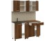 Набор мебели для кухни Haaus Roma 1.6м White/Bronze Oak + Fabrik Home Noroc Орех Каменный + Mobhaus Oleg New Walnut/Beige