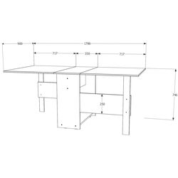 Set mobila pentru bucatarie Haaus Roma 1.6м White/Natural Wood + Haaus Nova Sonoma Oak + Jumi Eva SD-972568 White Thumb