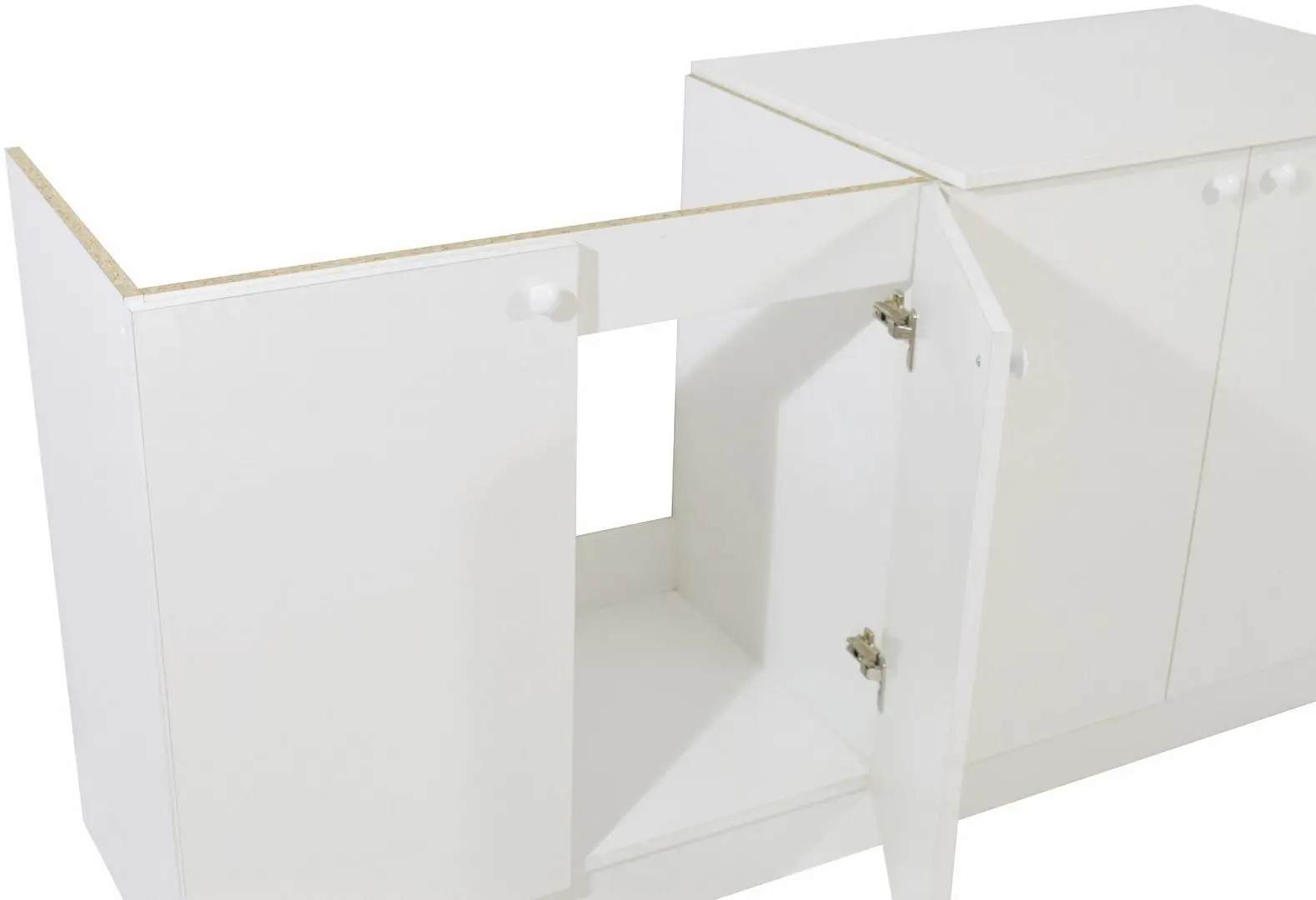 Набор мебели для кухни Haaus Sena 1.6м + Zeta + Jumi Eva SD-975781 White/Sonoma Oak/Natural Wood/Beige