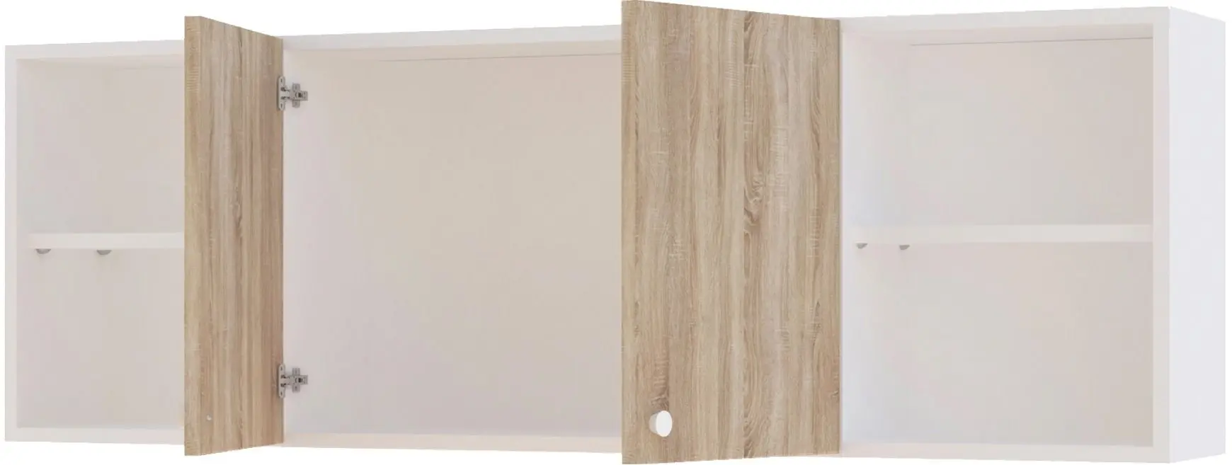 Набор мебели для кухни Haaus Sena 1.6м + Zeta + Jumi Eva SD-975781 White/Sonoma Oak/Natural Wood/Beige