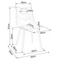 Набор мебели для кухни Halmar Daria 2.4м Wotan Oak/Anthracite + Halmar Cobalt Wotan Oak/Black + Signal Aloe Grey/Black Thumb