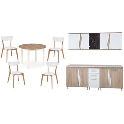 Набор мебели для кухни Marcel Prod CIP3S-C1 2m Sonoma Oak/White + Halmar Ringo Craft Oak/White + Signal Mosso White/Oak