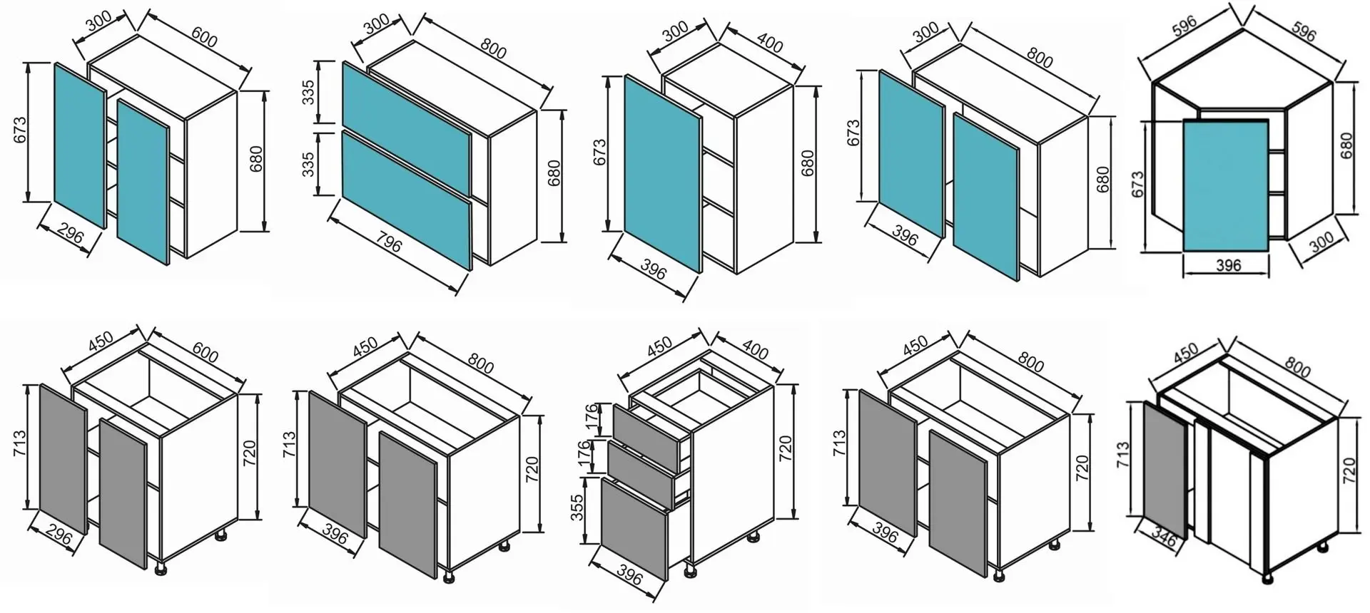 Set mobila pentru bucatarie Modern Paola 3.2m Wenge Magic/Craft Oak White + Marcel Prod Lux UA Wenge + Signal Rip Velvet Olive/Black