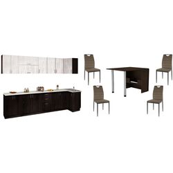 Набор мебели для кухни Modern Paola 3.2m Wenge Magic/Craft Oak White + Marcel Prod Lux UA Wenge + Signal Rip Velvet Olive/Black