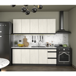 Set mobila pentru bucatarie Yasen Niagara 2.0m Graphite Grey/Silk Stone + T1920 White + С 2301 HLR-22 4 pcs Gray Thumb