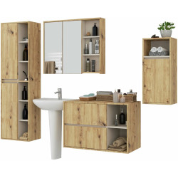 Set de mobila pentru baie Akord Vami (Artisan Oak/Cashmere) Thumb