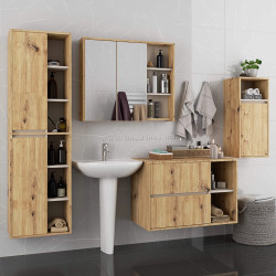 Set de mobila pentru baie Akord Vami (Artisan Oak/Cashmere)
