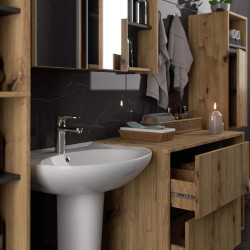 Set de mobila pentru baie Akord Vami (Artisan Oak/Graphite Grey) Thumb